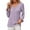 Purple, variant on ATOYSOY Solid Color Tops V Neck Lace Pullovers Long Sleeve Tees Loose Eyelet Shirts for Women Casual Dressy Tunic Outwear Fall Trendy Black L