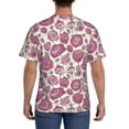 thumbnail image 3 of Vsdgher Rose Flowers Print Men's Dry Fit Mesh Athletic Shirts Moisture Wicking Tennis T-Shirt Tops, 3 of 9
