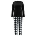 thumbnail image 5 of Fruit of the Loom Women's Beyond Soft Long Sleeve Top & Fleece Bottom Pajama Set, Sizes S-4X, 5 of 16