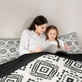thumbnail image 5 of Feelyou Hippie Tribal Aztec Full Size Comforter Sets, White Black Abstract Bedding Comforter Set, Teens Adult Women Men Reversible Bedding Sets, Super Cozy Room Decor, 3pcs, 5 of 8