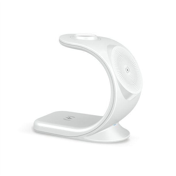 Tholdsy Soporte de inalámbrico Teléfono móvil Relojes inteligentes Auriculares Estación de carga de Puerto tipo C Cuna Hogar Teléfono y Comunicación Blanco