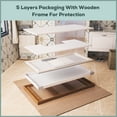 thumbnail image 6 of Keonjinn 36x36 inch Bathroom LED Mirror Front Light Backlit Vanity Mirror with Double Light Strip 3 Colors CRI 90+ Anti-Fog Memory Funtion, Rectangle Wall Mount Makeup Mirror for Modern Bathroom Décor, 6 of 7