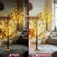 thumbnail image 6 of Cvortll 3-Pieces Christmas Trees, Artificial Trees with Base, 4FT+5FT+6FT LED Lighted Christmas Birch Tree, Indoor/Outdoor Lighted Christmas Tree Decorations for Yard, 6 of 10