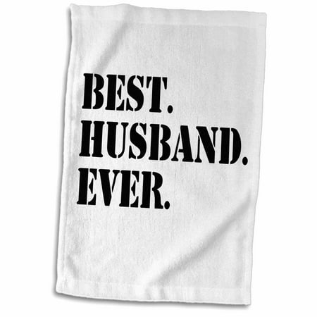 3dRose Best Husband Ever - fun romantic married wedded love gifts for him for anniversary or Valentines day - Towel, 15 by