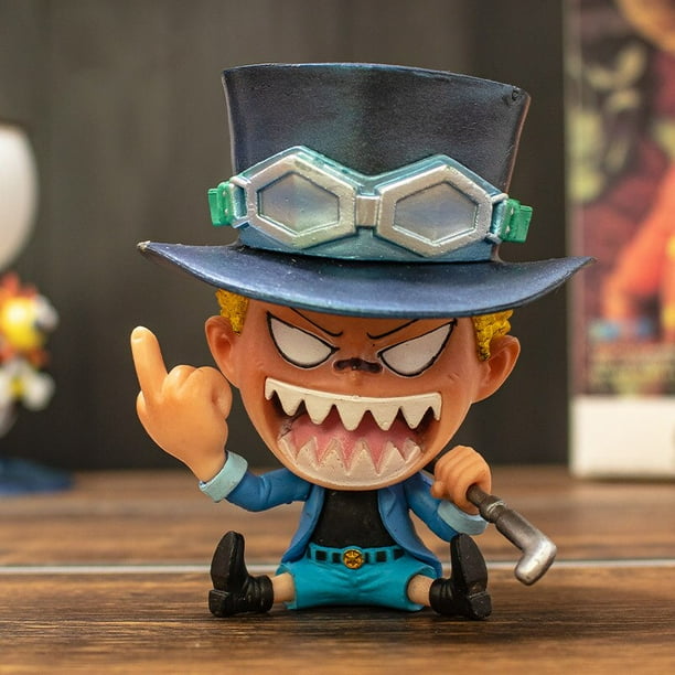 14 estilos One Piece Zoro Luffy Sanji figura de Anime Ver. Robin Nami Brook Chopper Pvc figuras de decoración de coche Ace Ranky Usopp modelo