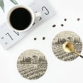 thumbnail image 4 of Naloa Vineyard Landscape Leather Coasters for Drinks, Durable Drink Coasters 4 Set for Tabletop Protection, Luxurious Home Décor and Housewarming Gift ( {designName})Round Shape, 4 of 6