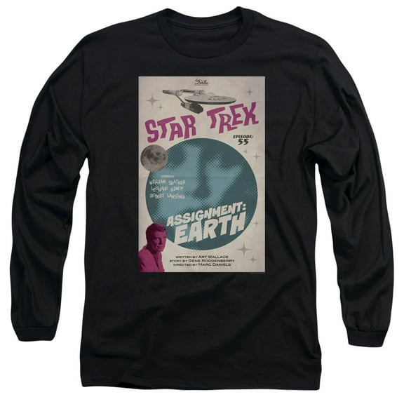 Star Trek Tos Episode 55 Adult 18/1 T-Shirt Black