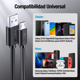 thumbnail image 3 of Cable usb 2mts V8 Microusb Android Datos Carga Rápida Negro, 3 of 4