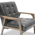 thumbnail image 4 of Allora Tufted Faux Leather Accent Chair in Brown, 4 of 4