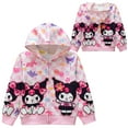 thumbnail image 2 of Teens Girls Cute Kuromi Zip Up Hoodie Jacket Long Sleeve Hoodies Sweatshirt with Pockets, 2 of 5