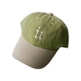 thumbnail image 3 of VLOOCKLW Baseball Cap Men Women Four Seasons Letter Embroidery Design Color Block Breathable Lightweight Adjustable Casual Fashion Sun Hat, 3 of 3