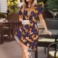thumbnail image 3 of Disketp Stars and Fox Cute para Vestido de Manga Corta para Mujeres, Vestidos de Verano para Mujeres, Casual y Holgado para la Playa, 3 of 6