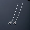 thumbnail image 1 of Pendientes de plata de ley S925 con cadena para la oreja con 26 letras en inglés, tendencia Joker, multicolor, 1 of 6