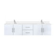 thumbnail image 3 of Geneva 80 in. W x 22 in. D Glossy White Double Bath Vanity and Cultured Marble Top, 3 of 11