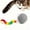 Gray, variant on Automatic Moving Pet Toy Ball, Interactive Self Rolling Cat Dog Toy with Rainbow Worm Tail, USB Rechargeable Durable Anti-Bite Self Play Toy for Kitten Puppy Indoor Entertainment