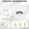 thumbnail image 6 of Women's Summer Cropped T Shirts Funny Graphic Print tees Short Sleeve Casual Crop Tops, 6 of 7