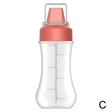 

350ml Portable Squeeze Sauce Bottle With Lid Five-hole Scale Squeeze Sauce Bottle Multi-purpose N4X6