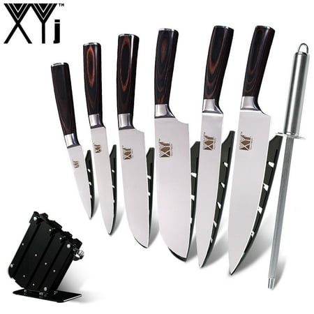 XYj 2019 Kitchen Cooking Stainless Steel Knives Tool Damascus Veins Kitchen
