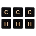 thumbnail image 1 of Unique Bargains Self Stick C/H Water Label, 3 Pairs/6 Pack Acrylic Square Shape Hot/Cold Sticker Signs for Faucets Sinks, Black, 1 of 6