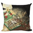 thumbnail image 2 of Hwkond Throw Pillows Cover for Bed 1PC Cute Printing Pillowcase Cushion Cover Vintage Style Style Cats on Clearance, 2 of 2
