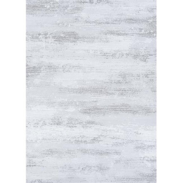Couristan 51590911066096T 6 ft. 6 in. x 9 ft. 6 in. Serenity Virga Power Loomed Rectangle Area Rug - Light Gray & Opal