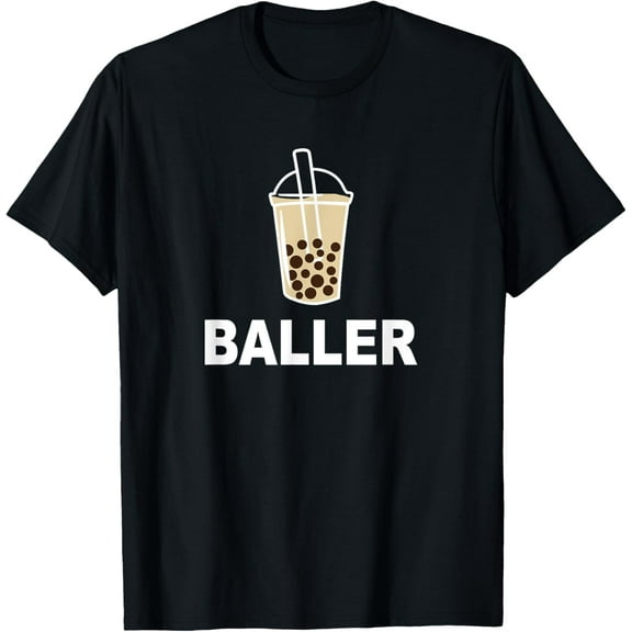 Boba Shirt- Baller Bubble Tea tshirt - Pearl Milk Tea T-Shirt