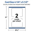 thumbnail image 6 of Avery 4.25" x 5.5" Cards, Gold Double Border with Florals, 20 ct, 6 of 11