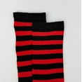 thumbnail image 4 of 1 Pairs Women Striped Thigh High Socks Over Knee Socks Knee High Stockings Leg Warmers Christmas Halloween Socks, 4 of 4