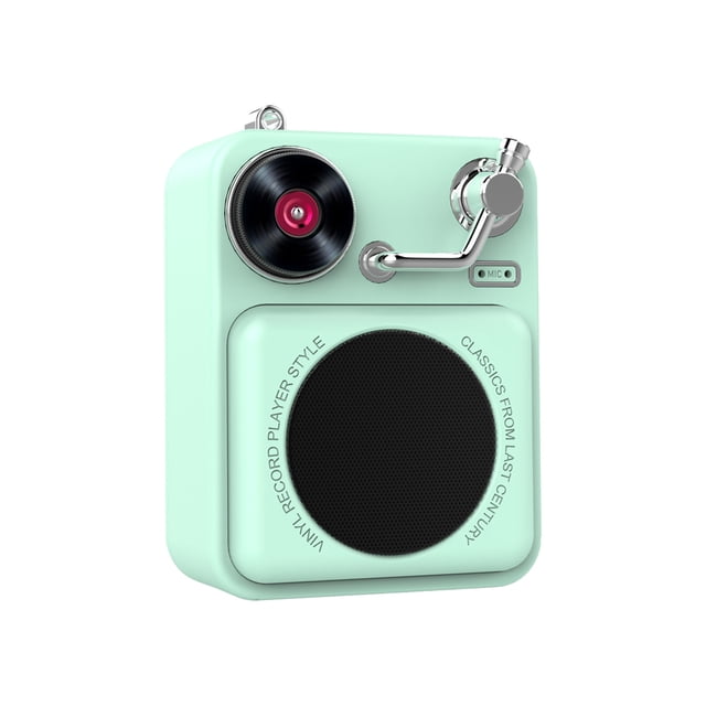Portable Speakers Bluetooth Wireless Mini Portable Bluetooth Stereo Speaker, Enhanced Bass Retro Wireless Vintage Speaker, Built-In Mic for Travel, Home, Beach, Kitchen