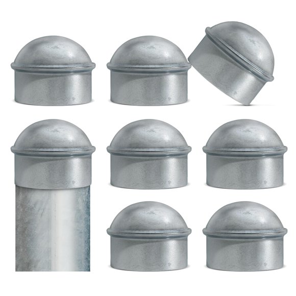 Tapas para postes de cerca VIVIDA de acero galvanizado de 1-3/8" 8 piezas