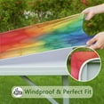 thumbnail image 6 of Colorful Tie Dye Cloud Shape Pattern Square Fitted Tablecloth with Elastic Edge,Square Table Cover,Washable Elastic Table Cover for Home Kitchen Party Decor 36"x36", 6 of 6