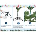 thumbnail image 4 of 6 FT Pre-Lit Artificial Christmas Tree with 450 Dual-Color Lights, PVC Mixed Branches, 5MM Low-Voltage Wires, 2 Optical Modes, Easy to Assemble Holiday Decor for Home, Office, Party, Green, 4 of 7