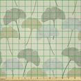 thumbnail image 2 of Ambesonne Gingko Fabric by the Yard Microfiber, Soft Tree Leaves Retro Style, 1 Yard, Sage Green Eggshell, 2 of 4