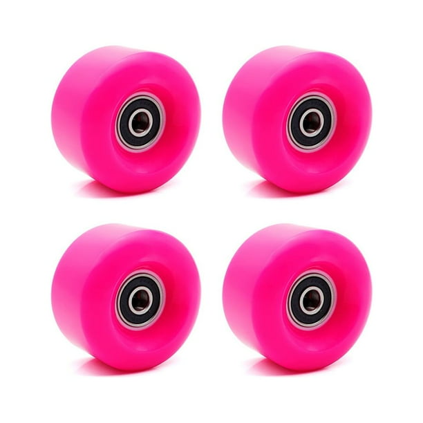 Sonducket 4 piezas de rueda de patín, componentes rodantes de repuesto, accesorios modificados, ruedas gruesas para patines, accesorio deportivo patinar Rosa roja