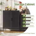 thumbnail image 4 of New Metal Storage Cabinet with 2 Doors and 2 Adjustable Shelves, Steel Storage Cabinet, Metal File Cabinet for Home Office School Gym, Black, 4 of 9