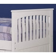 thumbnail image 2 of American Furniture Classics Model 0235-TRW, Solid Pine Twin Rake Bed with Trundle Unit and Three Drawers in White, 2 of 4