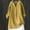 Yellow, variant on WCJM Woman Shirts Women Shirts Womens Cotton Linen Shirts Solid 3/4 Sleeve Summer Vacation Tunic Tops Oversized Tshirts Casual V Neck Blouses