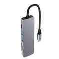 thumbnail image 1 of Cateissary 6 en 1 USB C Hub Conector multifuncional Herramienta Tipo-C Convertidor Extensor Componente Adaptador de conexión Lector de tarjetas Relojes inteligentes, 1 of 6