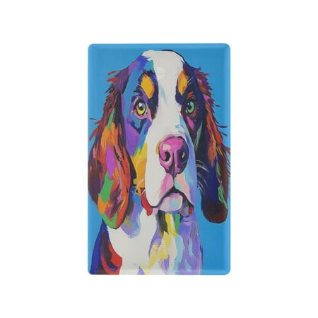 Switch Panel Switch Decoration 2.76x4.53x0.28 Inches Unused Outlet Cover Switch Plate Wall Plates Living Room Kitchen Bedroom Study Switches Oil Painting Pretty Dog