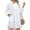 White, variant on jinghuiyue Women's Button Down Shirt Dresses Long Sleeve Oversize Blouse Casual Long Shirts with Side Pockets XL