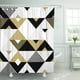 thumbnail image 1 of ABPHQTO Patrón geométrico de triángulo dorado abstracto Cortina de ducha de poliéster blanco y negro 152x180 cm ABPHQTO PKNMT60x72Shower-2249, 1 of 2