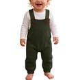 thumbnail image 4 of VIPOIN Baby Knit Suspender Overalls Pants, Button Strap Trousers, Soft Knit Bottoms for 3-36 Months, 4 of 7