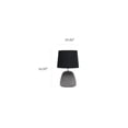 thumbnail image 3 of Round Concrete Table Lamp - Modern Gray Base & Black Shade - Stylish Home Accent Lighting, 3 of 6