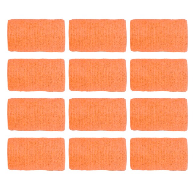Nonwovens Wrap, 12Pcs Self Adhesive Pet Vet Bandage For Dogs For Farm Orange
