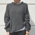 thumbnail image 3 of Lovskoo Sweaters for Women Winter Trendy Long Sleeve Round Neck Pullover Sweater Gray, 3 of 4