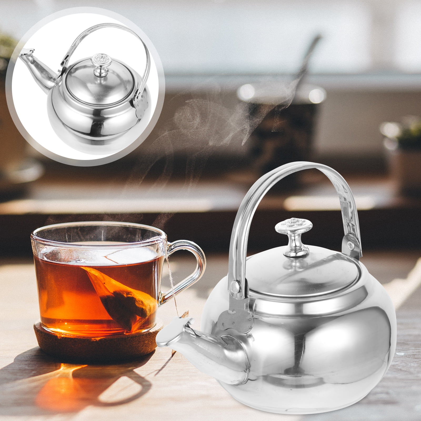 Whistling Tea Kettle for Stove Top Stainless Steel Tea Pot Kitchen Water Kettle