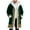 Green, variant on Christmas Cardigan Santa Jacket Coat for Men Hoodies Trim Warm Fashion Claus Adult Suit Outfit