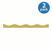 (2 pack) (2 Pack) Ashley, ASH30200, Sparkle Design Big Magnetic Border, 6 / Pack, Gold