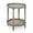 Gray, variant on Kate and Laurel Bellport Shabby Chic Round Side Accent Table or Plant Stand with Turned Legs and Lower Shelf, Distressed Gray Finish