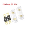 thumbnail image 5 of Uxcell 20A 32 Volt ANL Fuse Holder with Fuse DC and Clear Insulated Cover Metal Clear 2pcs, 5 of 5